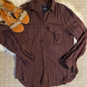 American Eagle Boyfriend fit button up
